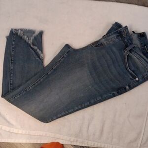 Judy Blue Distressed Ankle Jeans - Classic Blue